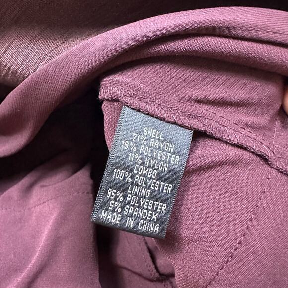 Adrianna Papell Taffeta Shutter Iridescent V-Neck Pleated Ruffle Sheath Dress 6 - Picture 16 of 16